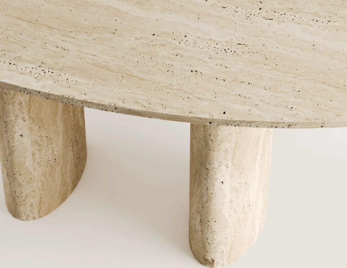 Daniela Travertine Dining Table 2