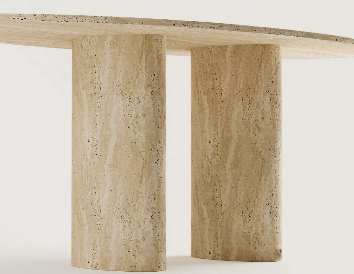 Daniela Travertine Dining Table 3