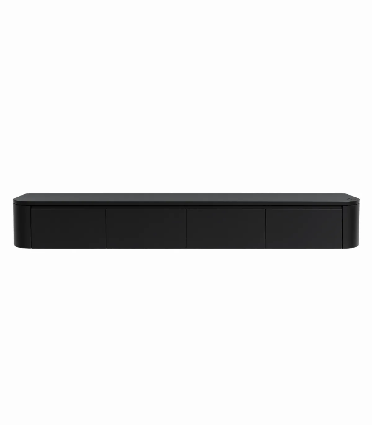 Moderne Japandi Zwart Wand TV Meubel 4
