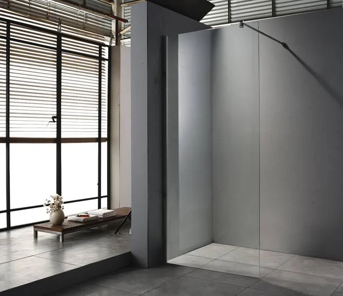 DOUCHEWAND 90 cm MET PROFIEL 8 MM VEILIGHEIDSGLAS MET NANO COATING