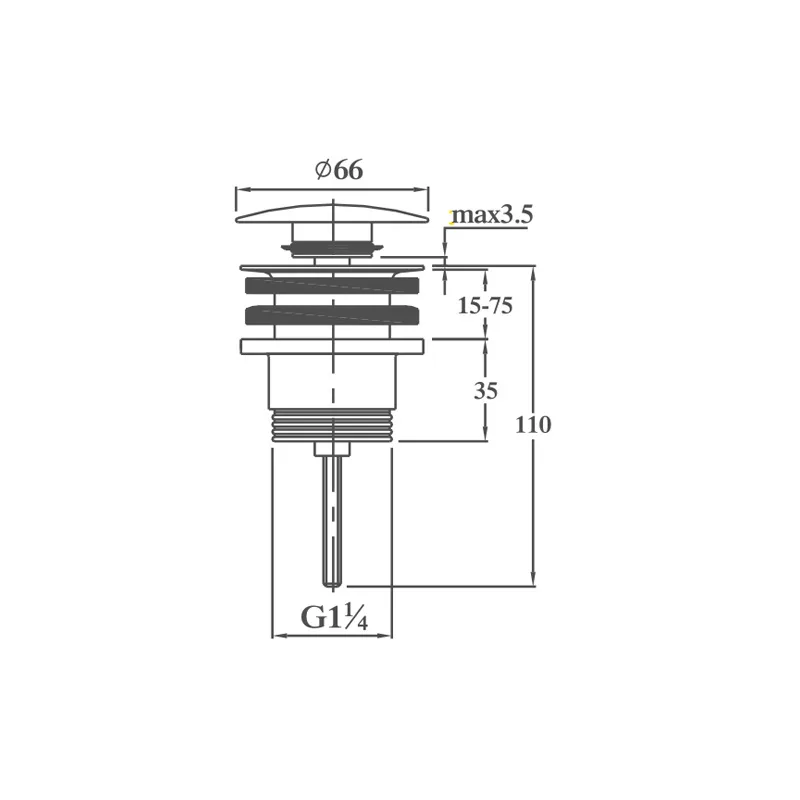 GOUDMAT CLICKWASTE UNIVERSEEL 5/4″ 2