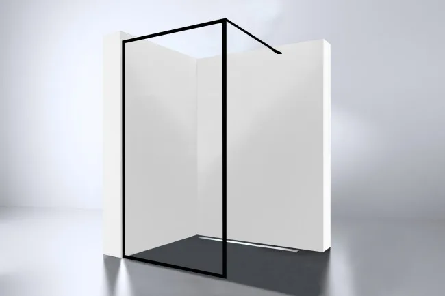 inloopdouche 1200 zwart walk-in 1200x2000x8mm