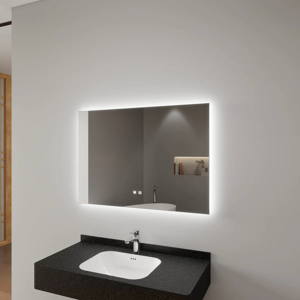 Turijn Mirror met LED dimbaar en spiegelverwarming 80x70 cm 2