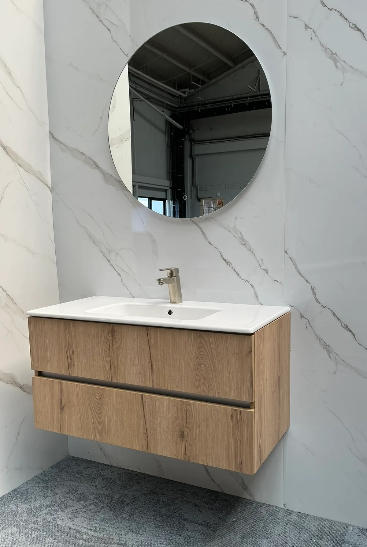 Valencia badmeubel 102 cm Authentiek Eik