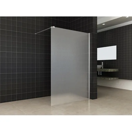 W 1200x2000 inloopdouche+muurprofiel 10mm NANO geheel matglas
