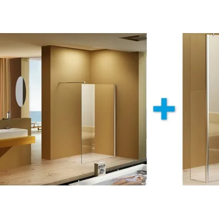 W 800x300 eco-Combi Nano Walk-in Shower + zijwand 8mm 2