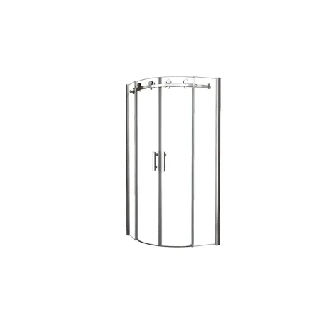 W 900x900x2000 1/4 r. cabine 2 schuifdeuren chr.8mm NANO 2
