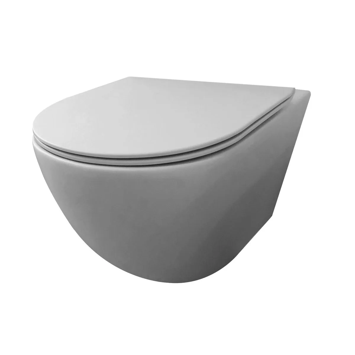 Wandcloset Morrano blinde bevestiging incl.zitting mat-grijs