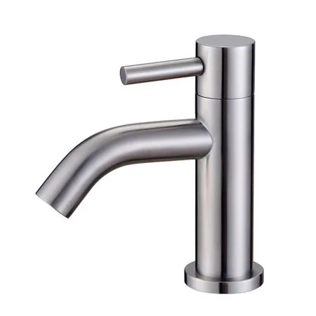 Wiesbaden 304-Verona Stainless Steel toiletkraan 1/2” gebogen uitloop